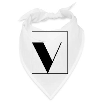 Buchstaben-Alphabet v - Bandana - Weiß - Vorne