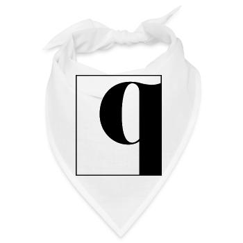 Buchstabenalphabet q - Bandana - Weiß - Vorne