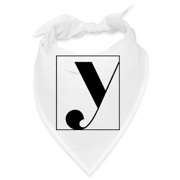 Buchstabenalphabet y - Bandana - Weiß - Vorne