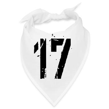 17 Nummer 17 Jahre - Bandana - Weiß - Vorne