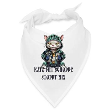 Apfelwein und Katzen Design - Bandana - Weiß - Vorne