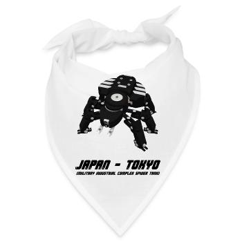 Cyberpunk Mecha A.I. Cosplay Anime Roboter T-Shirt - Bandana - Weiß - Vorne