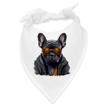 Stadtbegleiter: der Geist der französischen Bulldogge - Bandana - Weiß - Vorne