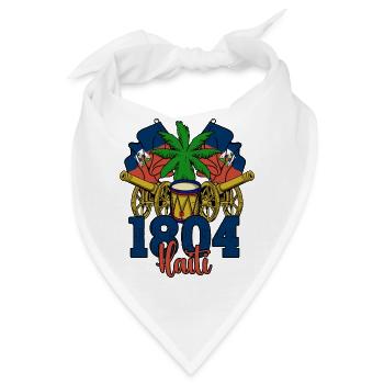 Haiti Haitian Flagge Ayiti Haitianer I Geschenk - Bandana - Weiß - Vorne