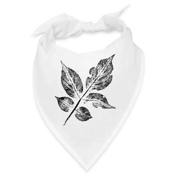Blatt Holunder (Sambucus) - Bandana - Weiß - Vorne