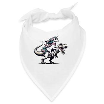 Einhorn Dinosaurier Trending Fantasy Kreatur - Bandana - Weiß - Vorne