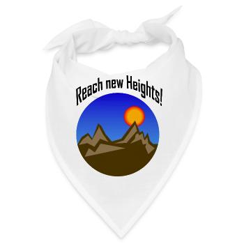 Erreiche neue Höhen! - Bandana - Weiß - Vorne