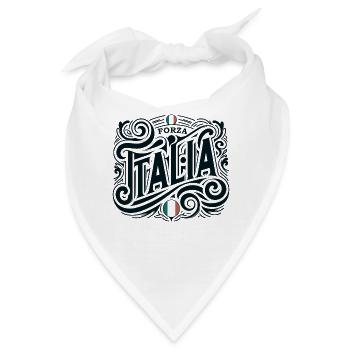 Forza Italia Geschenk für italienische Fußballfans - Bandana - Weiß - Vorne