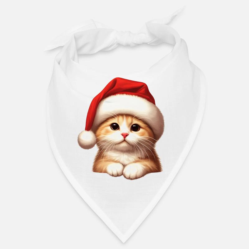 Chat Père Noël Bandana