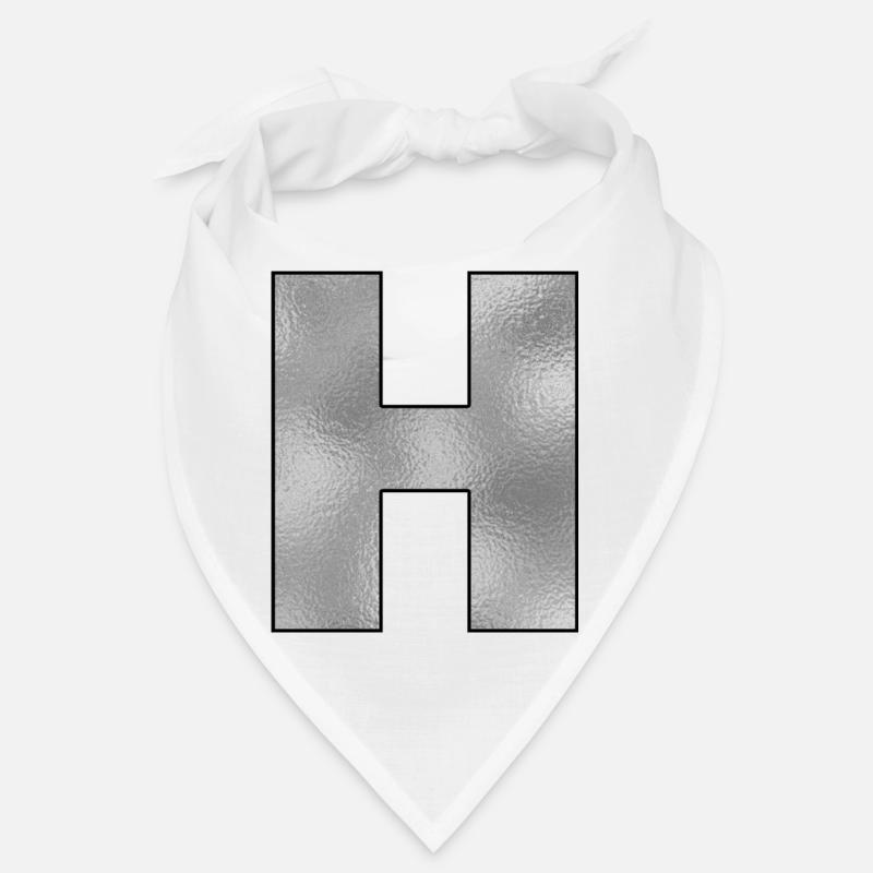 Buchstabe H Silber Bandana