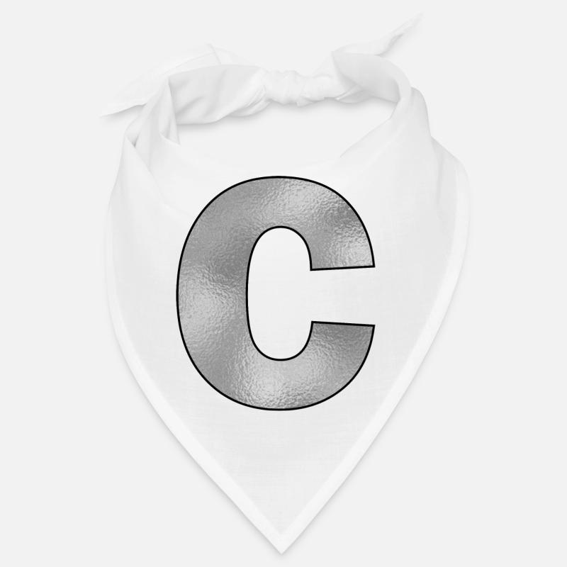 Buchstabe C Silber Bandana