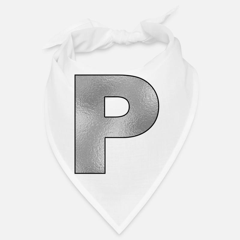 Buchstabe P Silber Bandana