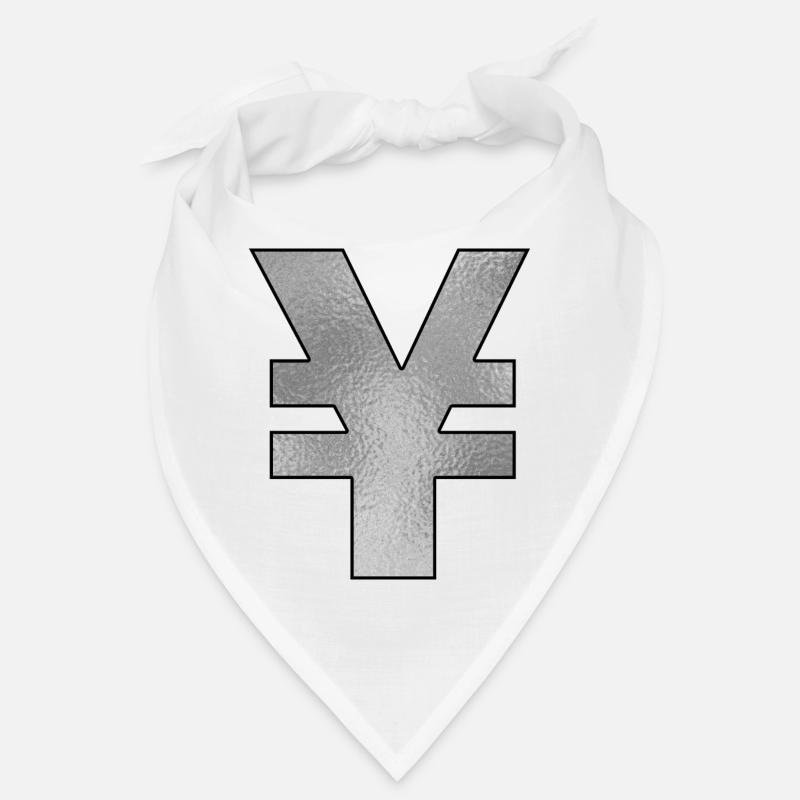 Yen Sign Silver Bandana