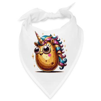 Lustige Kartoffel Geschenkidee - Bandana - Weiß - Vorne