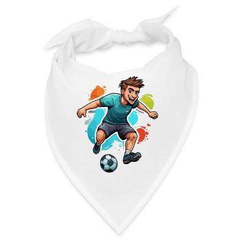 Fußballer / Fußball / Spielfeld / Mannschaft - Bandana - Weiß - Vorne