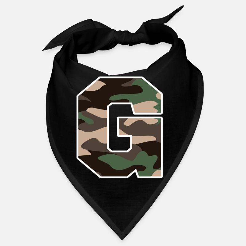 Buchstabe G Military Camouflage - Geschenkidee Bandana