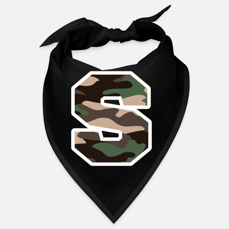 Letter S Military Camouflage - Gift Idea Bandana