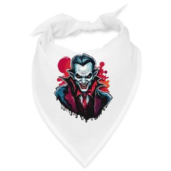 Vampir / Dracula / Blutsauger / Halloween / Mythos - Bandana - Weiß - Vorne