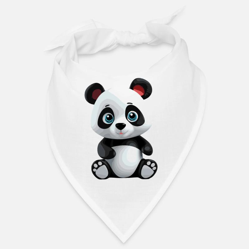 Panda - Bandana - Weiß