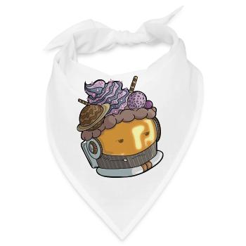 Astro Cupcake - Bandana - Weiß - Vorne