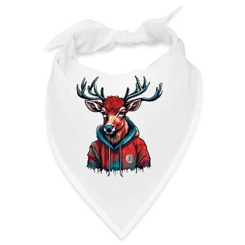 Rotwild Hirsch Jäger Reh Geweih - Bandana - Weiß - Vorne