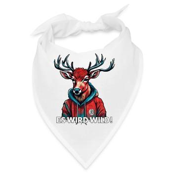 Es wird Wild Jäger Reh Rotwild - Bandana - Weiß - Vorne
