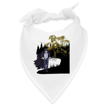 Horror Halloween Kämpfer Schwert Krieger Magisch - Bandana - Weiß - Vorne