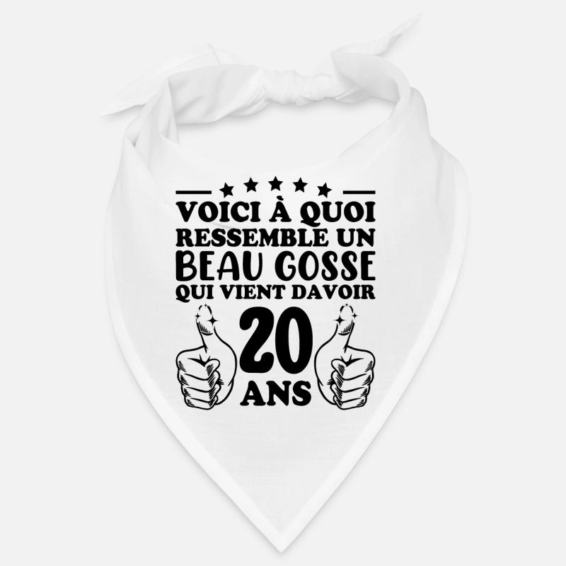 20 Years Old Gift Idea Humor Birthday Handsome Kid Bandana