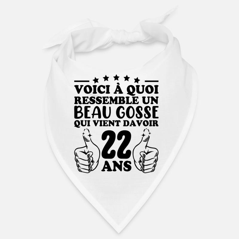 22 Years Old Gift Idea Humor Birthday Handsome Kid Bandana