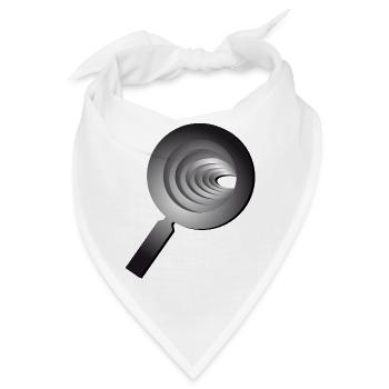 3D magnifying glass - Lupe - Bandana - Weiß - Vorne