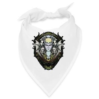 Dunkle Fantasy-Kreatur mit Flügeln. - Bandana - Weiß - Vorne