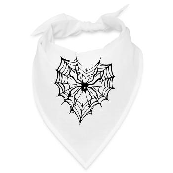 Spinnen Tattoo - Spider Tattoo - Bandana - Weiß - Vorne
