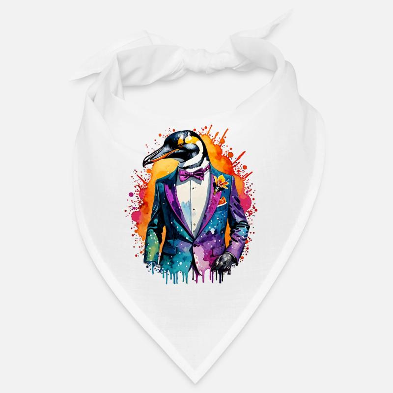 Pinguin im Anzug Bandana