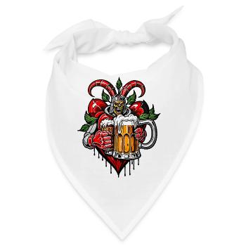 Ich liebe Bier - Bandana - Weiß - Vorne