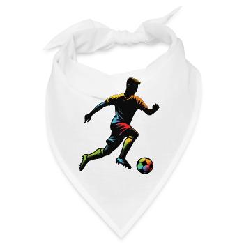 Fußballspieler für Fußball-Fans - Bandana - Weiß - Vorne
