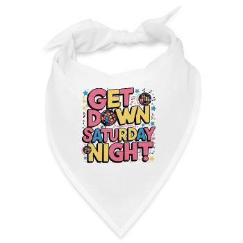 Get Down It's Saturday Night - Bandana - Weiß - Vorne