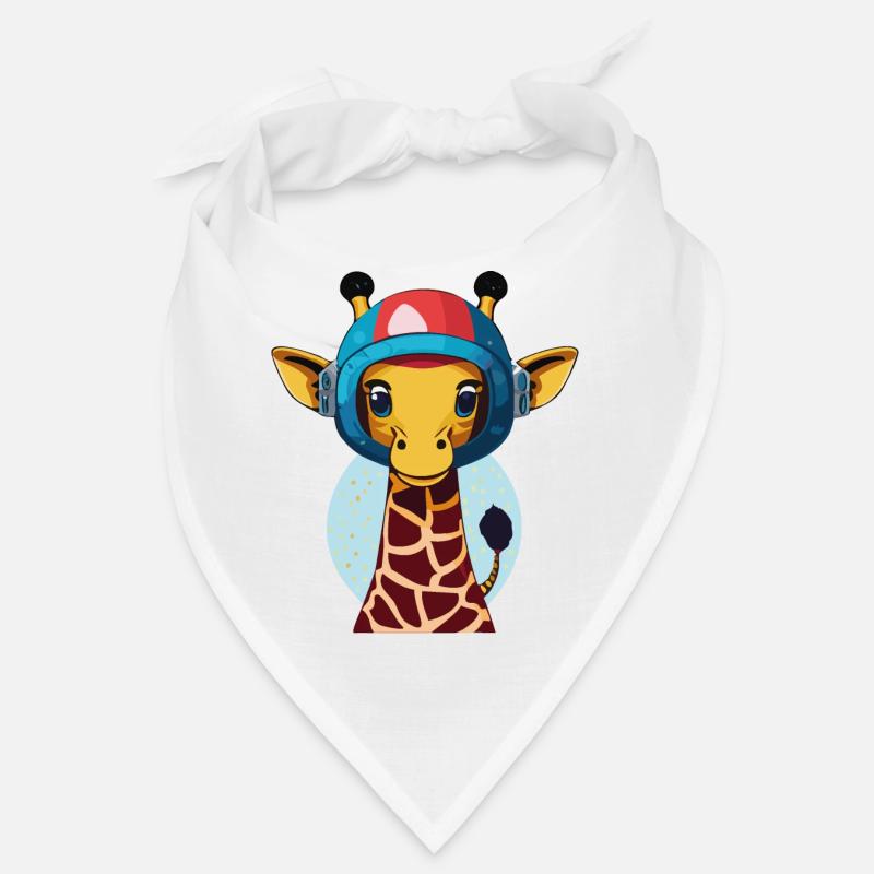 Space Giraffe with Helmet Bandana