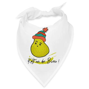 Birne mit Mütze - Bandana - Weiß - Vorne