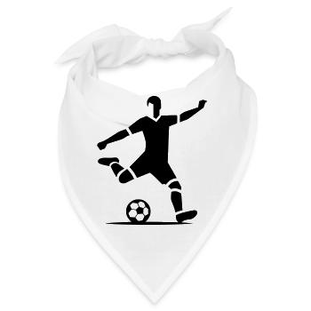 Fußballspieler Icon Vektor - Bandana - Weiß - Vorne
