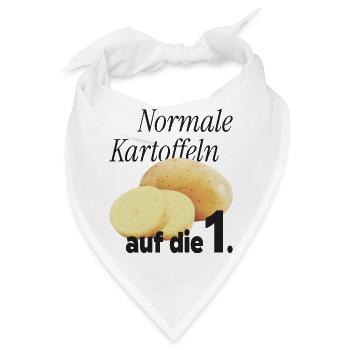 Normale Kartoffeln auf die 1. - Bandana - Weiß - Vorne