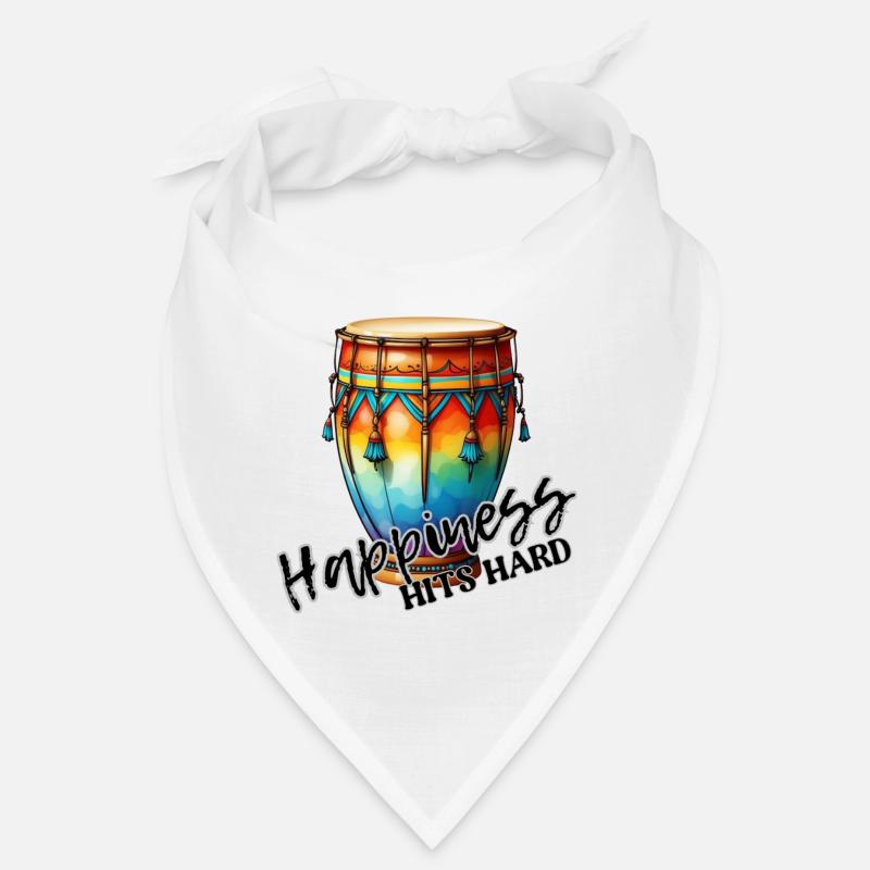 Happiness Hits Hard - Aztec Style Drum Bandana