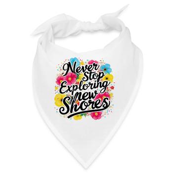Hören Sie nie auf, das Shores-Design zu erkunden - Bandana - Weiß - Vorne
