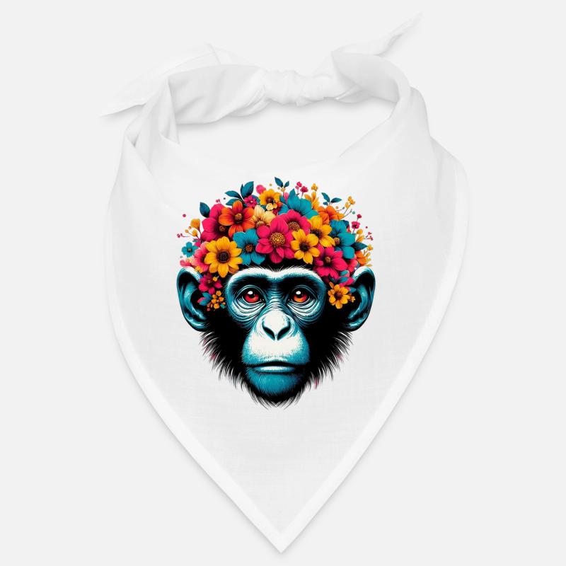 Affe - Bandana - Weiß