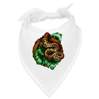Monstera Snake - Bandana - Weiß - Vorne