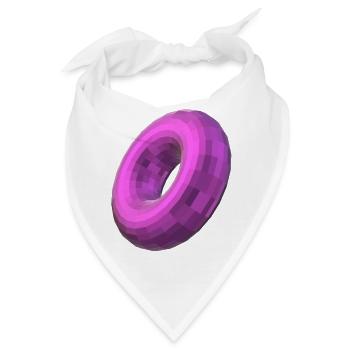 Metallischer Torus - Bandana - Weiß - Vorne