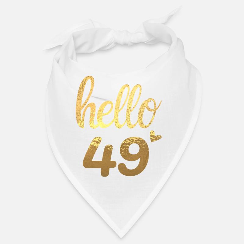 Hello 49 gold Bandana