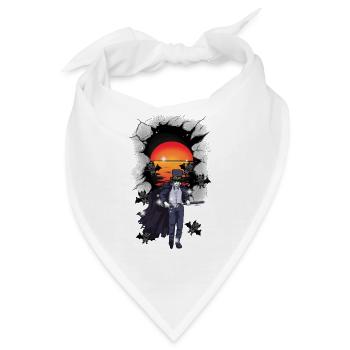 Horror Halloween Fleddermäuse Schwertkämpfer - Bandana - Weiß - Vorne