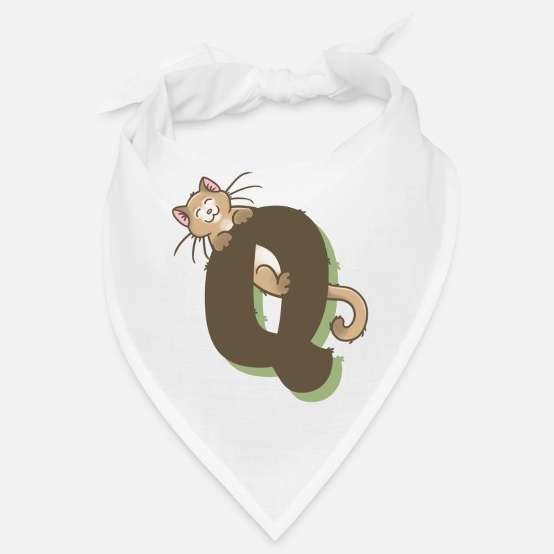 Lettre Q chat Bandana