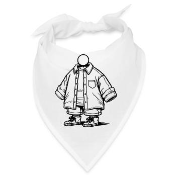 zu groß,das XXL Lebensgefühl - Bandana - Weiß - Vorne