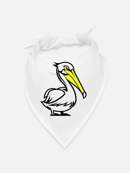 Pelikan Comic - Bandana - white - Front